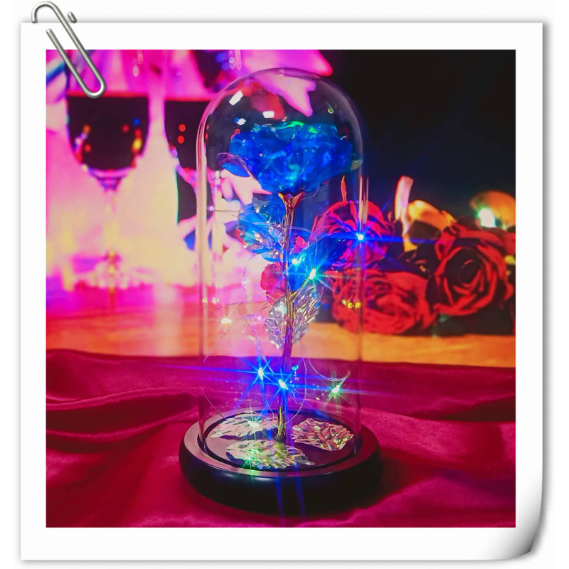 Glass light up rose 2025